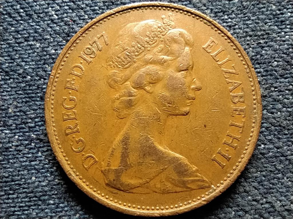 Anglia II. Erzsébet (1952-) 2 Új Penny 1977