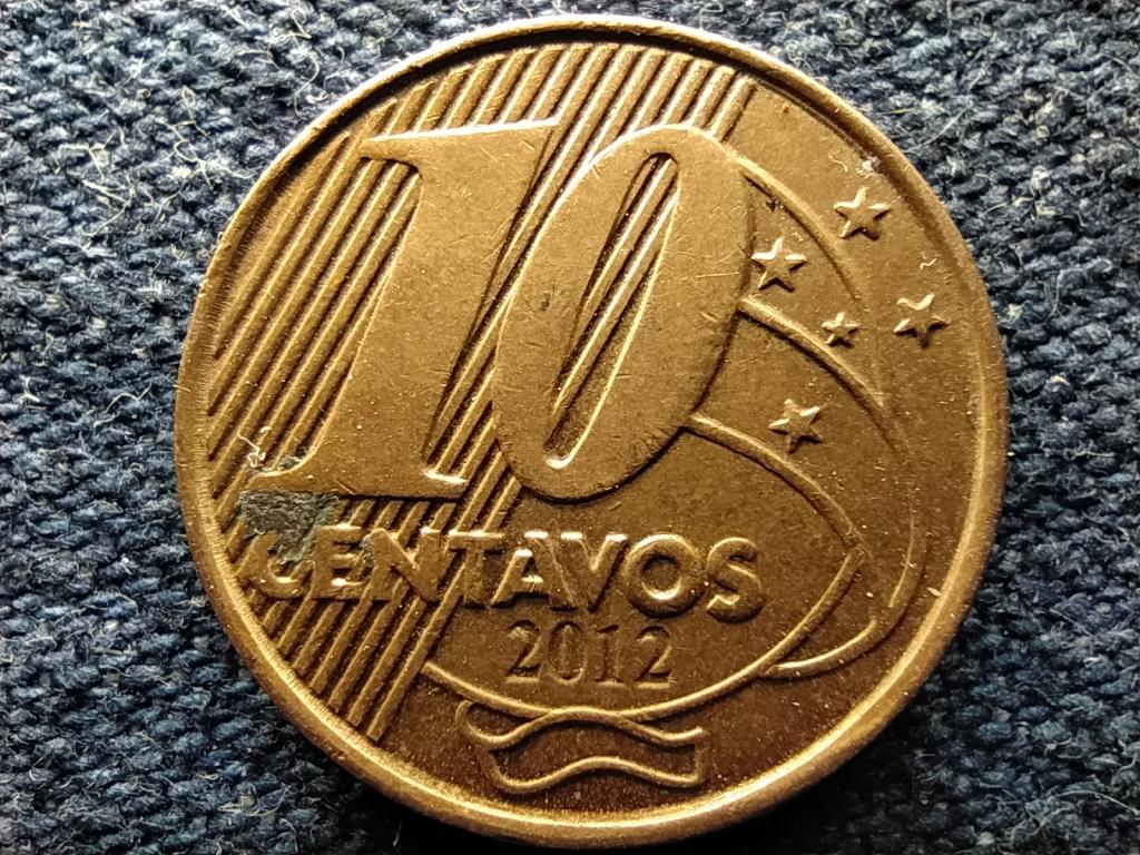 Brazília I. Pedro 10 centavó 2012