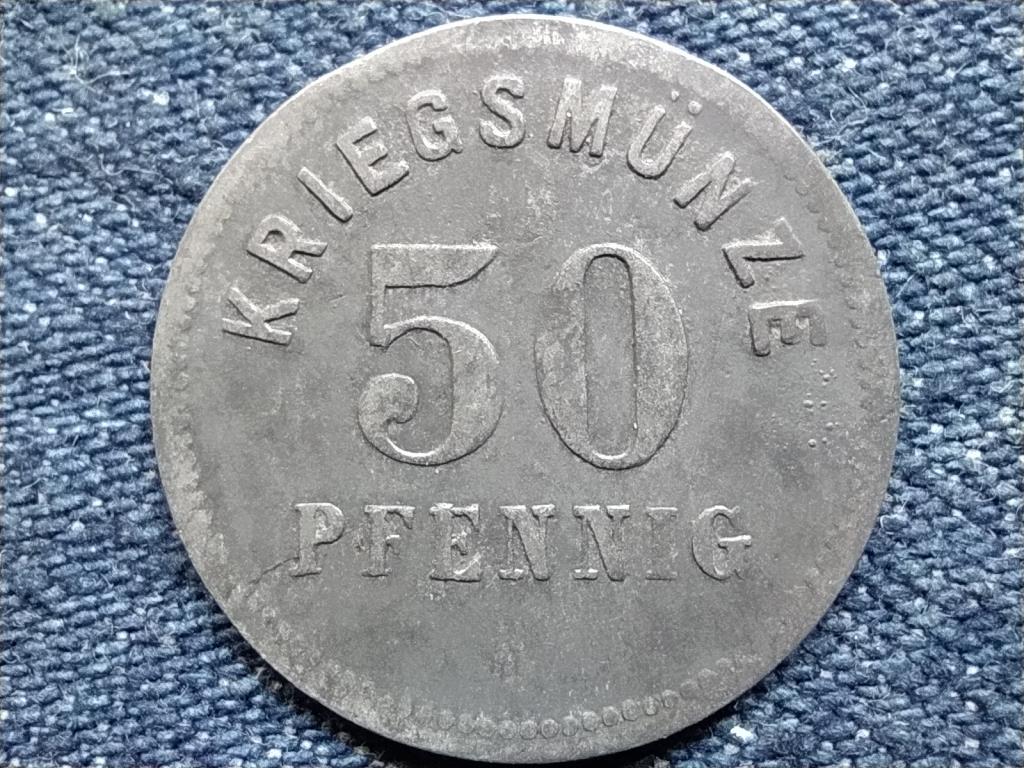 Németország Bensheim 50 Pfennig szükségpénz 1917