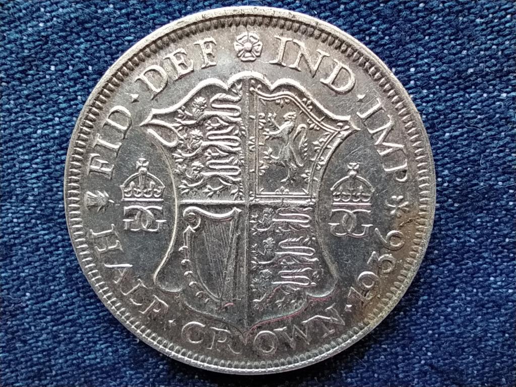 Anglia V. György (1910-1936) .500 ezüst 1/2 Korona 1936
