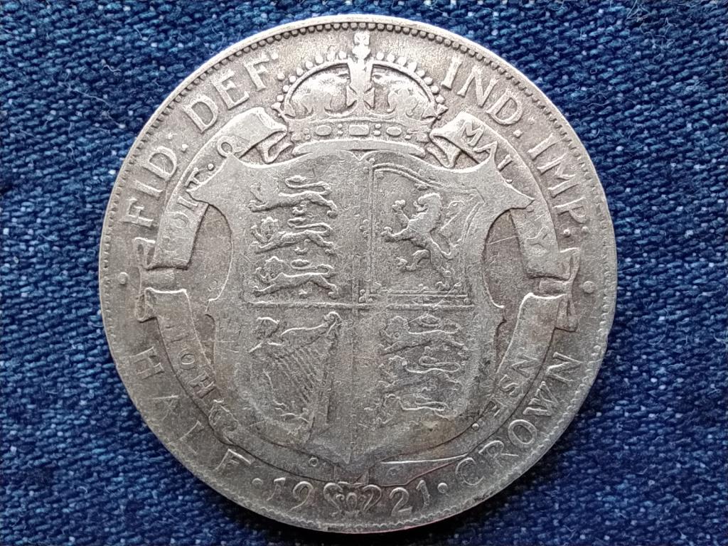 Anglia V. György (1910-1936) .500 ezüst 1/2 Korona 1921