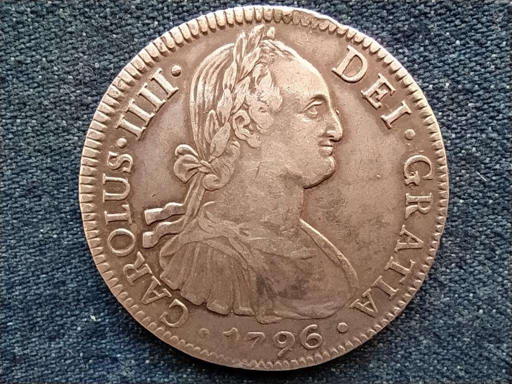 Mexikó IV. Károly (1788-1808) .903 ezüst 8 real 1796 Mo