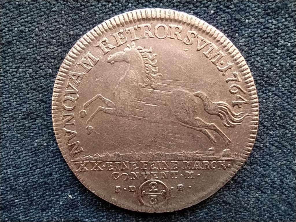 Német Államok Brunswick-Wolfenbüttel fejedelemség I. Károly .835 ezüst 2/3 tallér 1764 