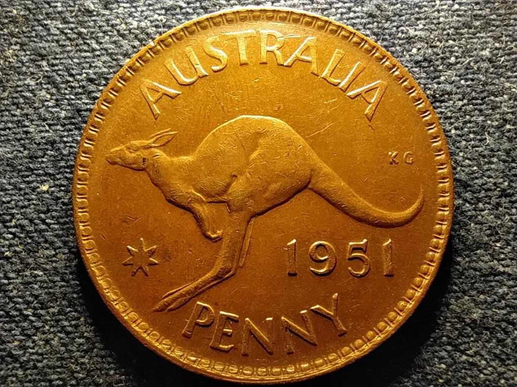 Ausztrália VI. György (1936-1952) 1 Penny 1951