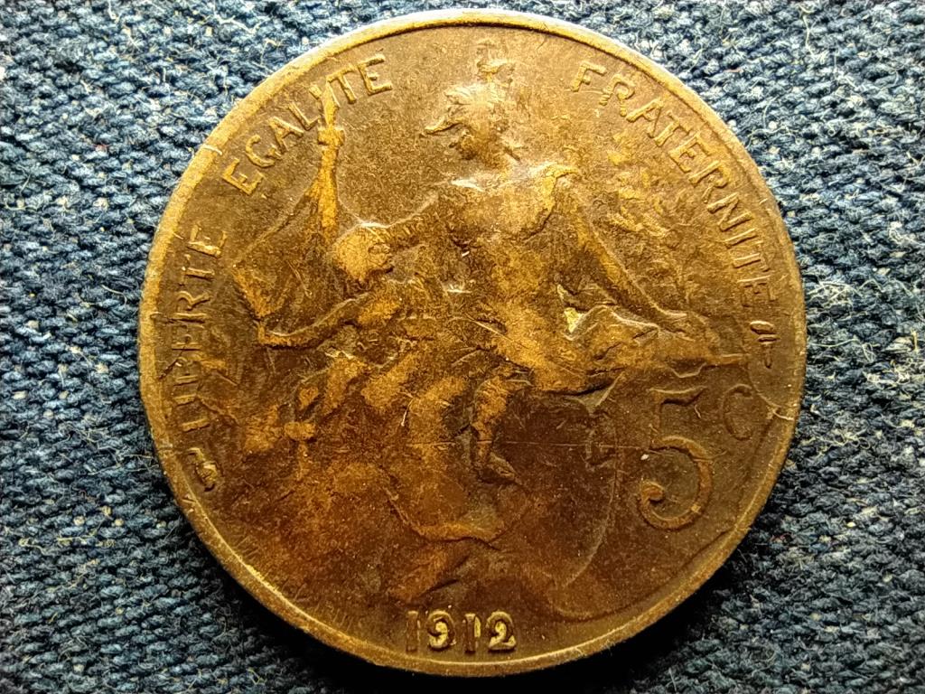 Franciaország Harmadik Köztársaság 5 Centimes 1912