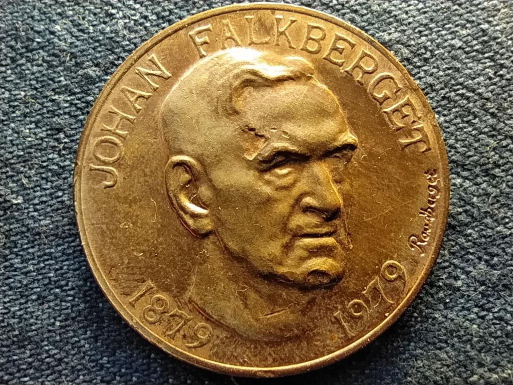 Johan Falkberget 1819-1979 bronz érem 33 mm