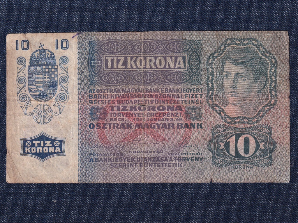 Osztrák-Magyar (1912-1915 sorozat) 10 Korona bankjegy 1915