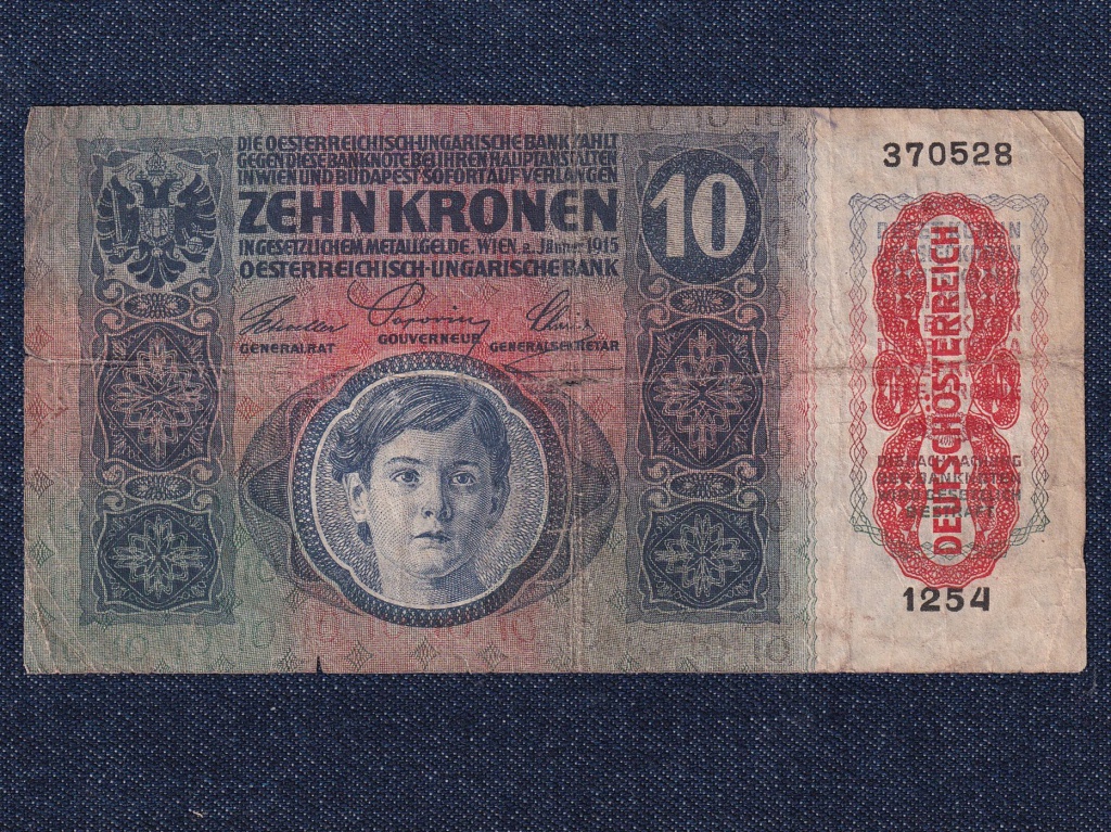 Osztrák-Magyar (1912-1915 sorozat) 10 Korona bankjegy 1915