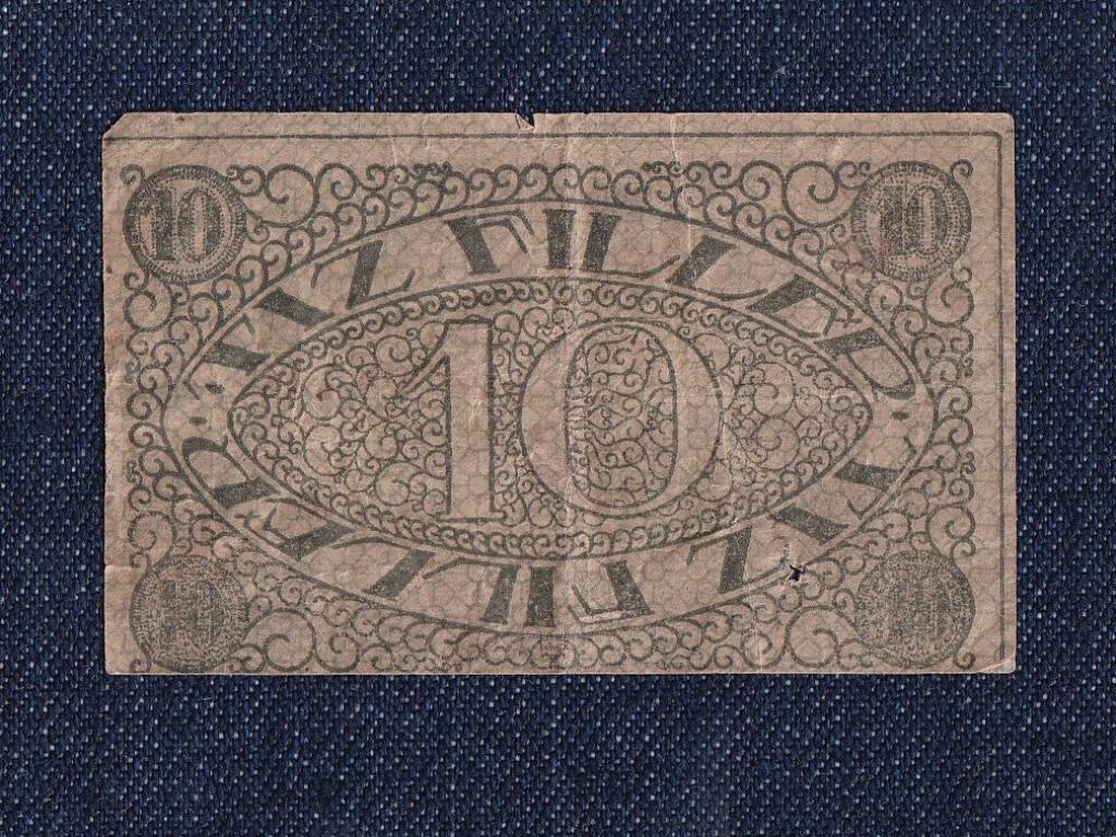 Pécs Szabad Királyi Város Pénztárjegye 10 fillér szükségpénz 1910