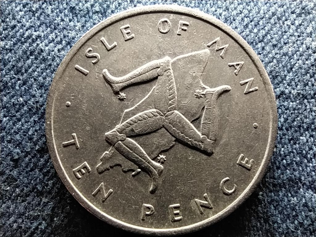 Man-sziget II. Erzsébet 10 penny 1976 PM