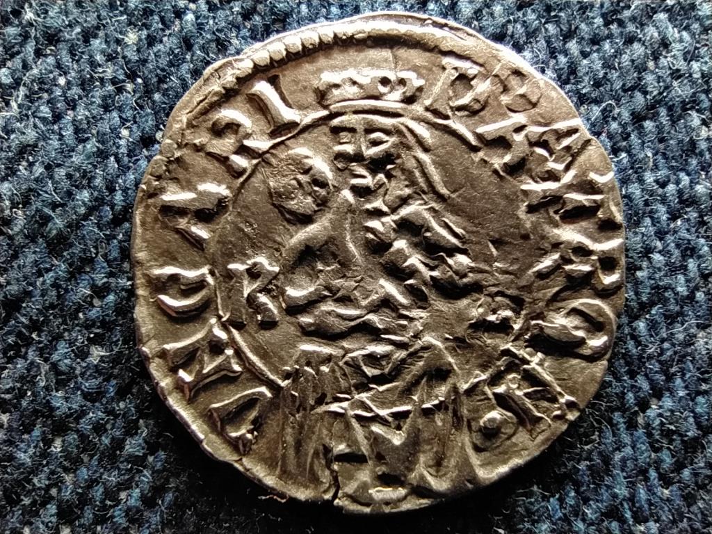 II. Ulászló (1490-1516) ezüst 1 Dénár ÉH641 1498 KH DUPLÁZÓDOTT VERET