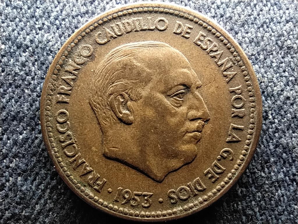 Spanyolország Francisco Franco (1936-1975) 2 1/2 Peseta 1953 1954
