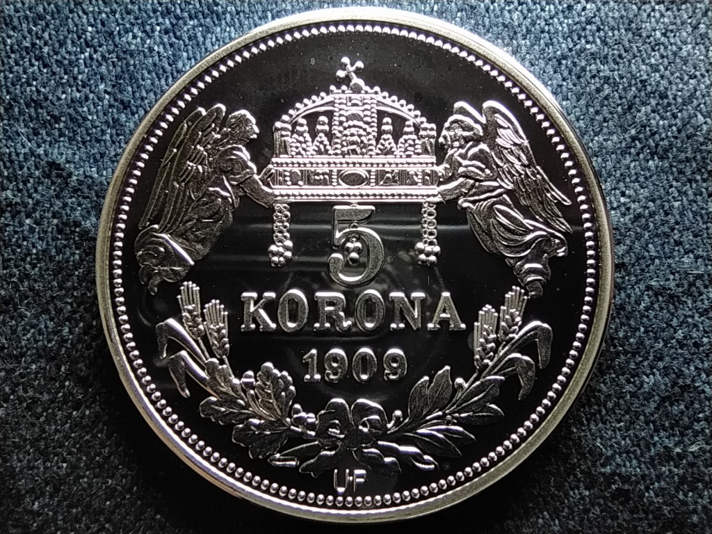 Királyi Koronák Utánveretben Vencel 5 korona .999 ezüst PP