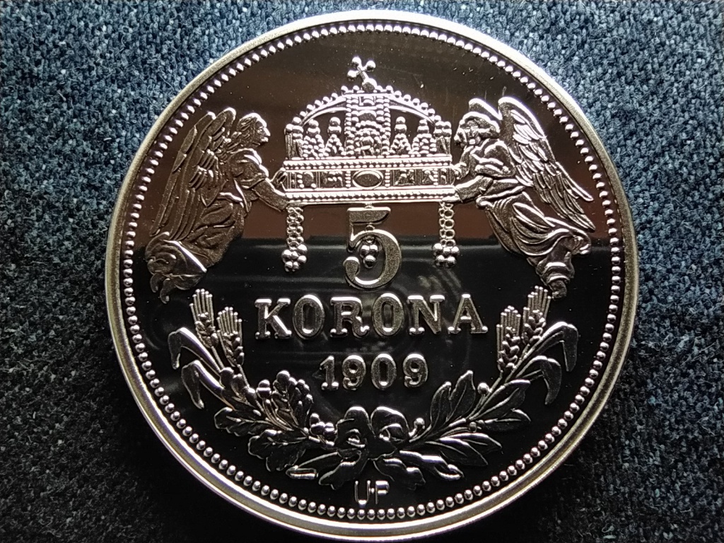 Királyi Koronák Utánveretben I. (Nagy) Lajos 5 korona .999 ezüst PP