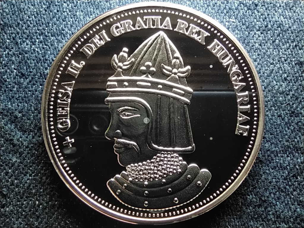 Királyi Koronák Utánveretben II. Géza 5 korona .999 ezüst PP