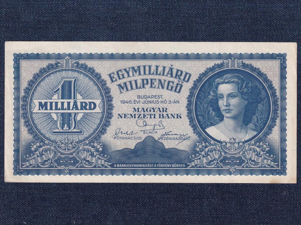 Háború utáni inflációs sorozat (1945-1946) 1 milliárd Milpengő bankjegy 1946