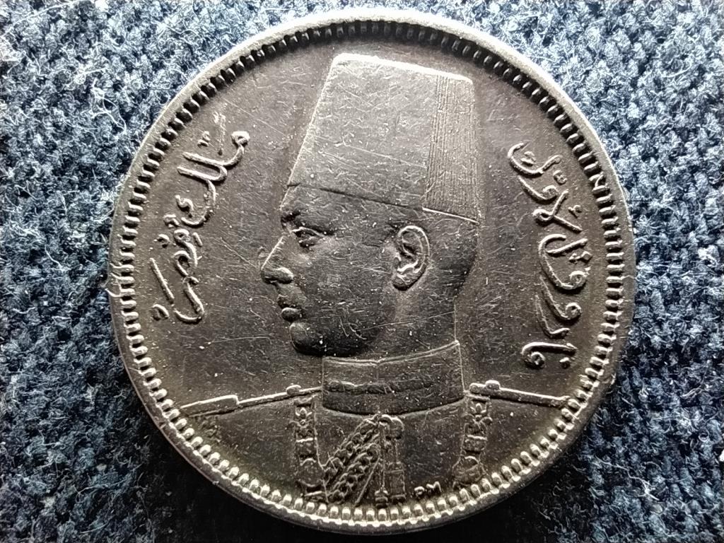 Egyiptom I. Fáruk (1936-1952) .833 ezüst 2 Qirsh 1937