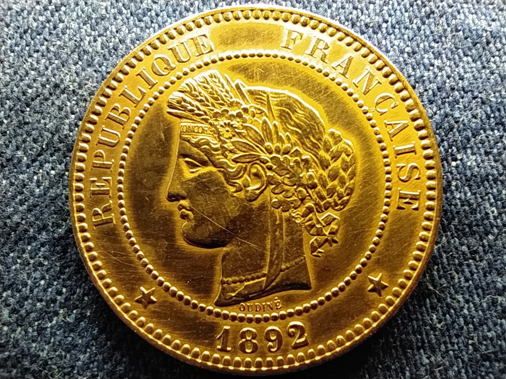 Franciaország Harmadik Köztársaság 10 Centimes 1892 A