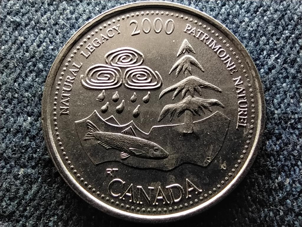 Kanada Belépés a harmadik évezredbe Természetes örökség 25 Cent 2000