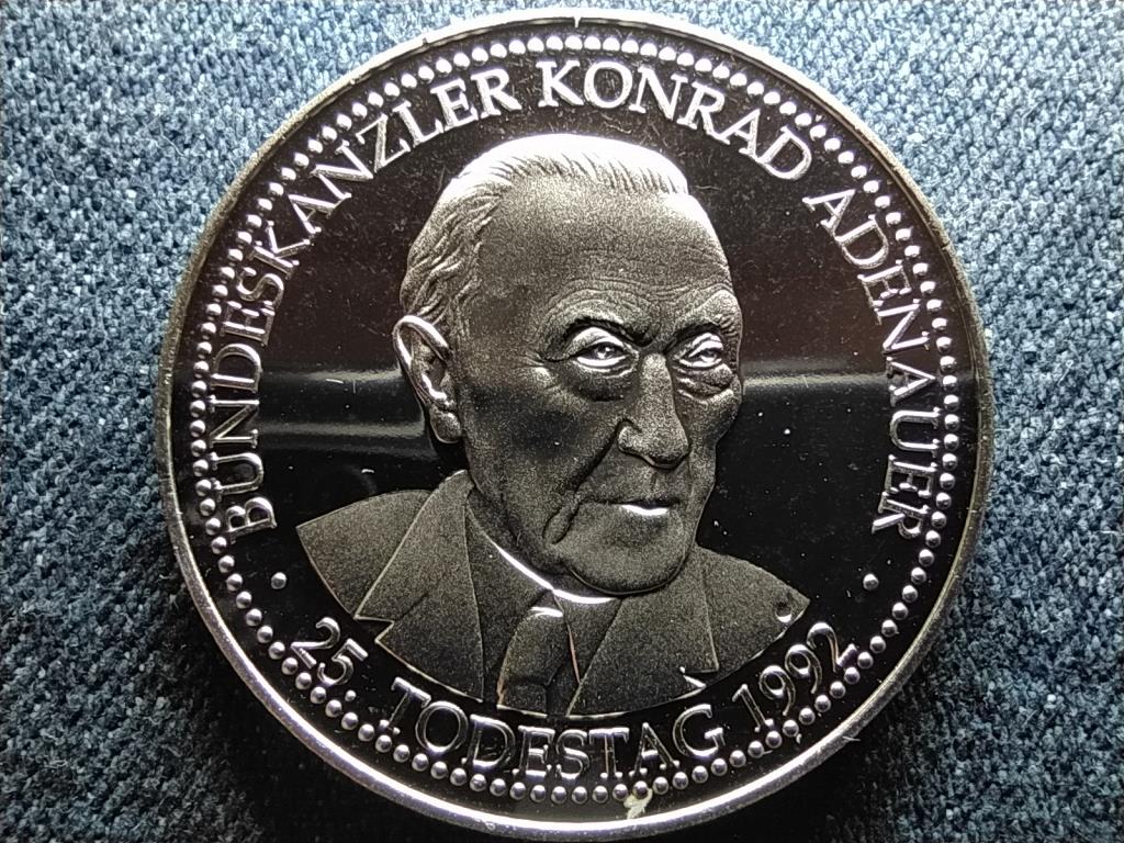 Németország Bundeskanzler Konrad Adenauer proof érem 1992