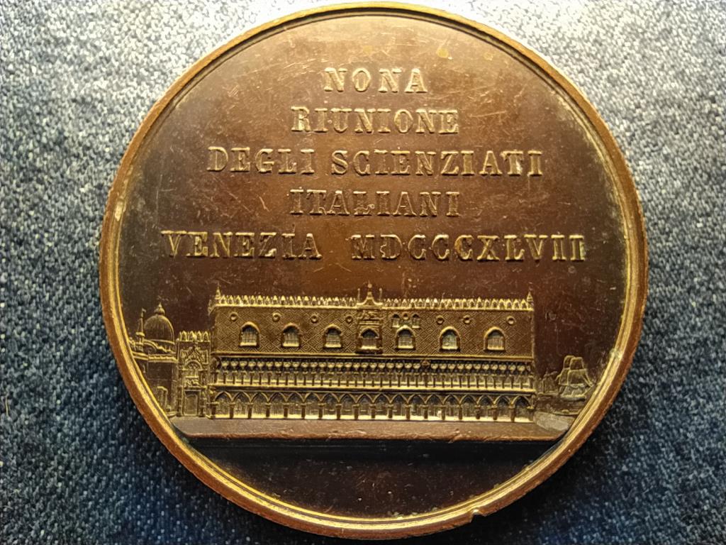 Marco Polo érem: Az olasz tudósok 9. találkozója 1847 56mm bronz