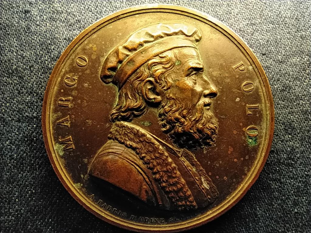 Marco Polo érem: Az olasz tudósok 9. találkozója 1847 56mm bronz