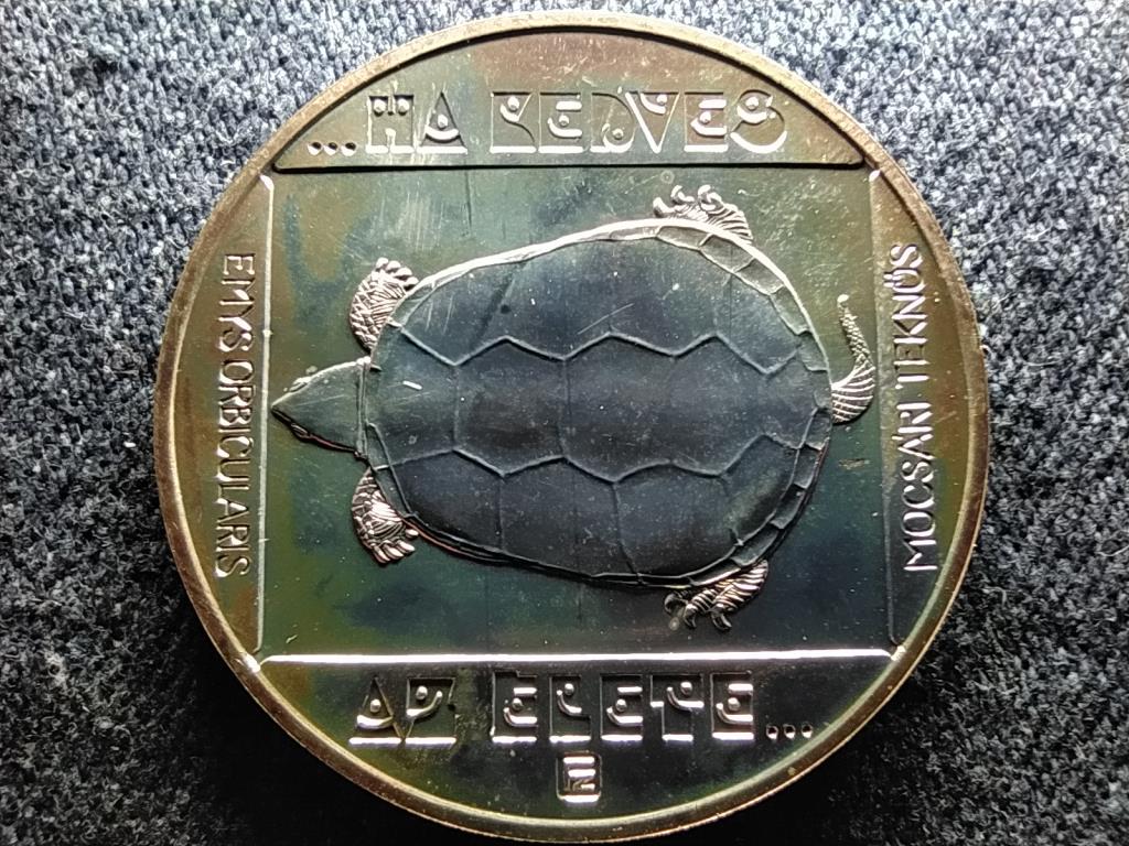 Mocsári teknős .640 ezüst 200 Forint 1985 BP BU