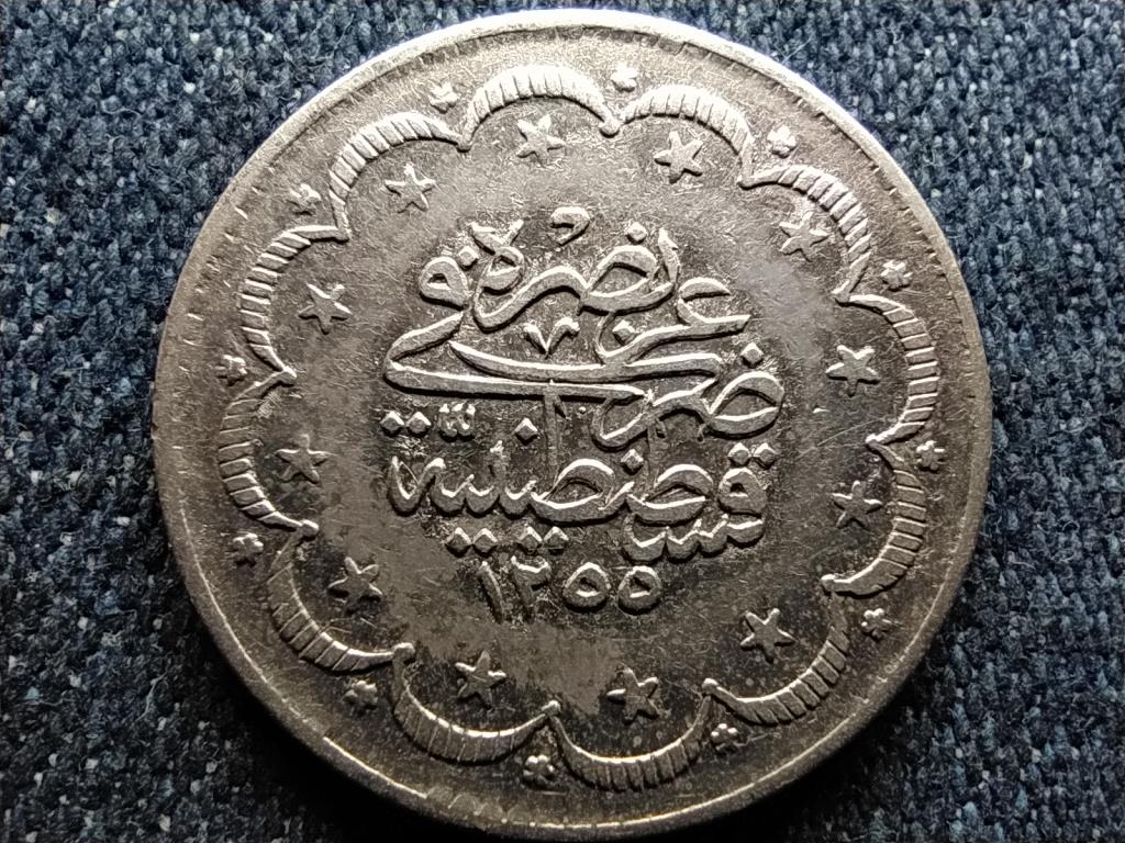 Oszmán Birodalom I. Abdul-Medzsid (1839-1861) .830 ezüst 5 kurus 1845