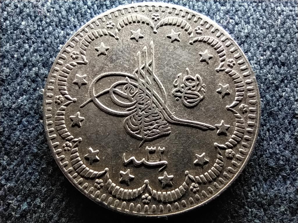 Oszmán Birodalom II. Abdul-Hamid (1876-1909) .830 ezüst 5 kurus 1906