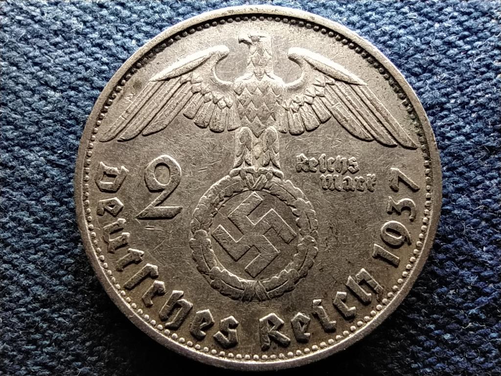 Németország Horogkeresztes .625 ezüst 2 birodalmi márka 1937 G