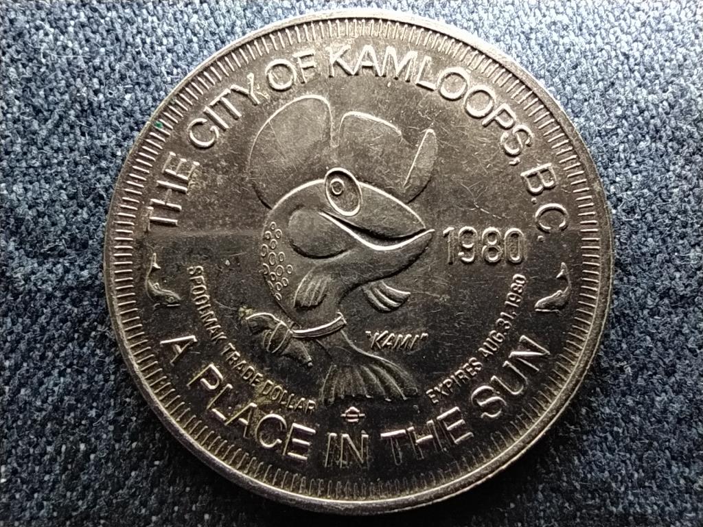 Kanada Brit-Kolumbia kereskedelmi dollár zseton 1980