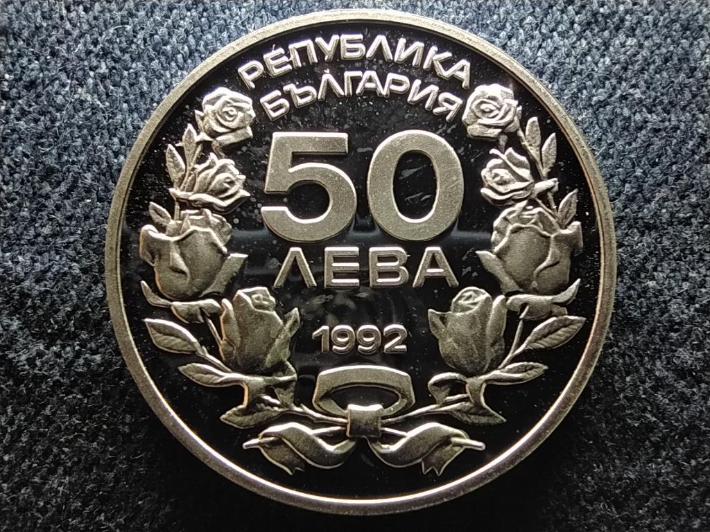 Bulgária XVII. Téli Olimpiai Játékok - Lesiklás .925 ezüst 50 Leva 1992 PP