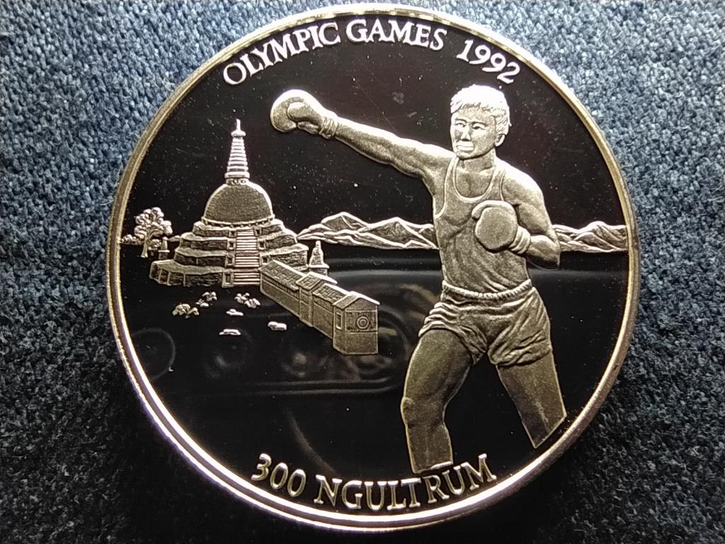 Bhután 1992 Summer Olympics, Barcelona Boksz .925 ezüst 300 ngultrum 1992 PP