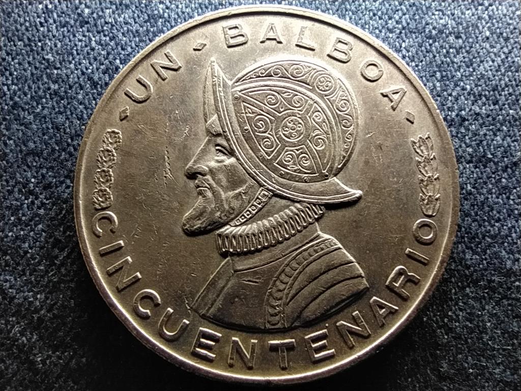 Panama 50 éves a Panamai Köztársaság .900 ezüst 1 Balboa 1953