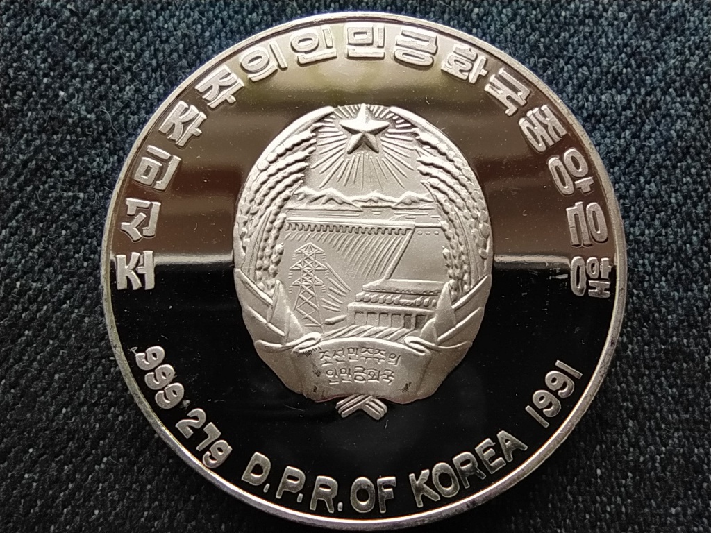 Észak-Korea Olimpia .999 ezüst 500 von 1991 PP