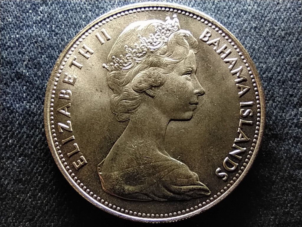 Bahama-szigetek II. Erzsébet (1952-) .925 ezüst 5 dollár 1966