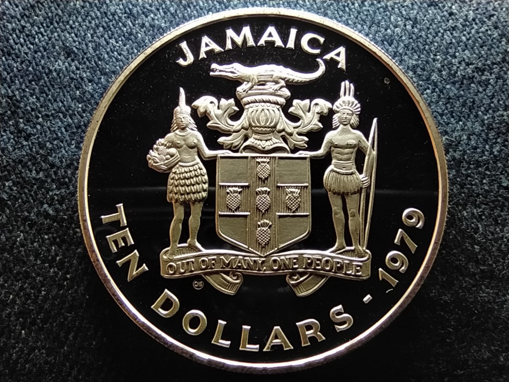 Jamaica Gyermekek Nemzetközi Éve .925 ezüst 10 Dollár 1979 PP