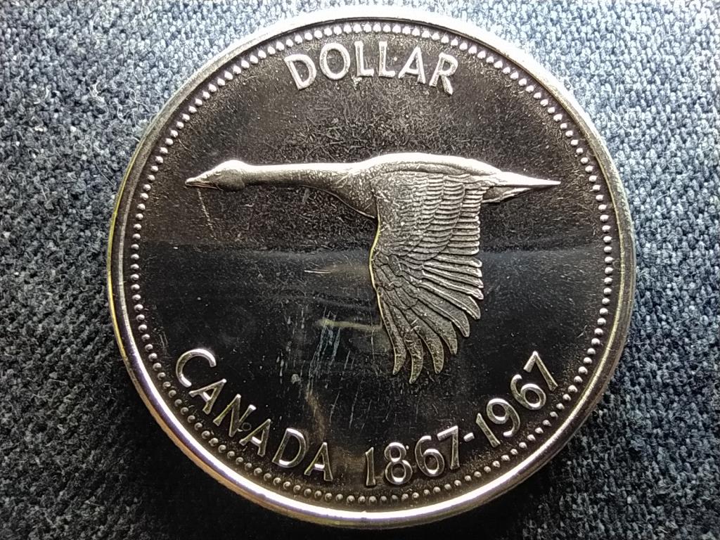 Kanada 100 éves Kanada lúd .800 ezüst 1 Dollár 1967