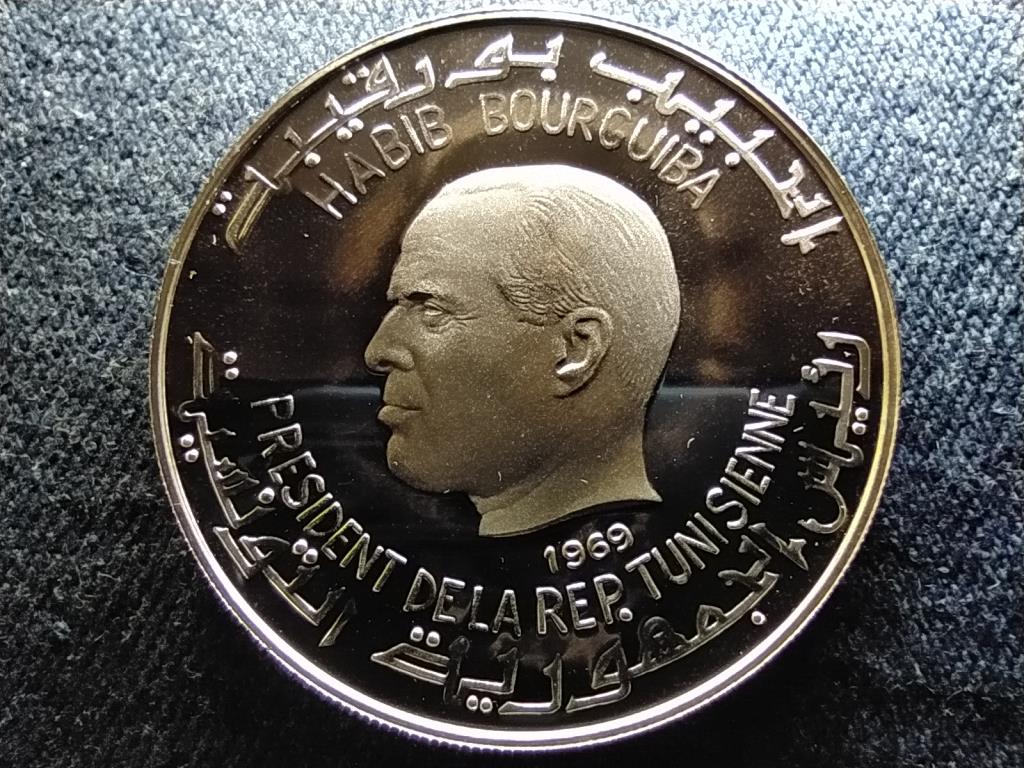 Tunézia Szent Ágoston .925 ezüst 1 Dínár 1969 FM PP