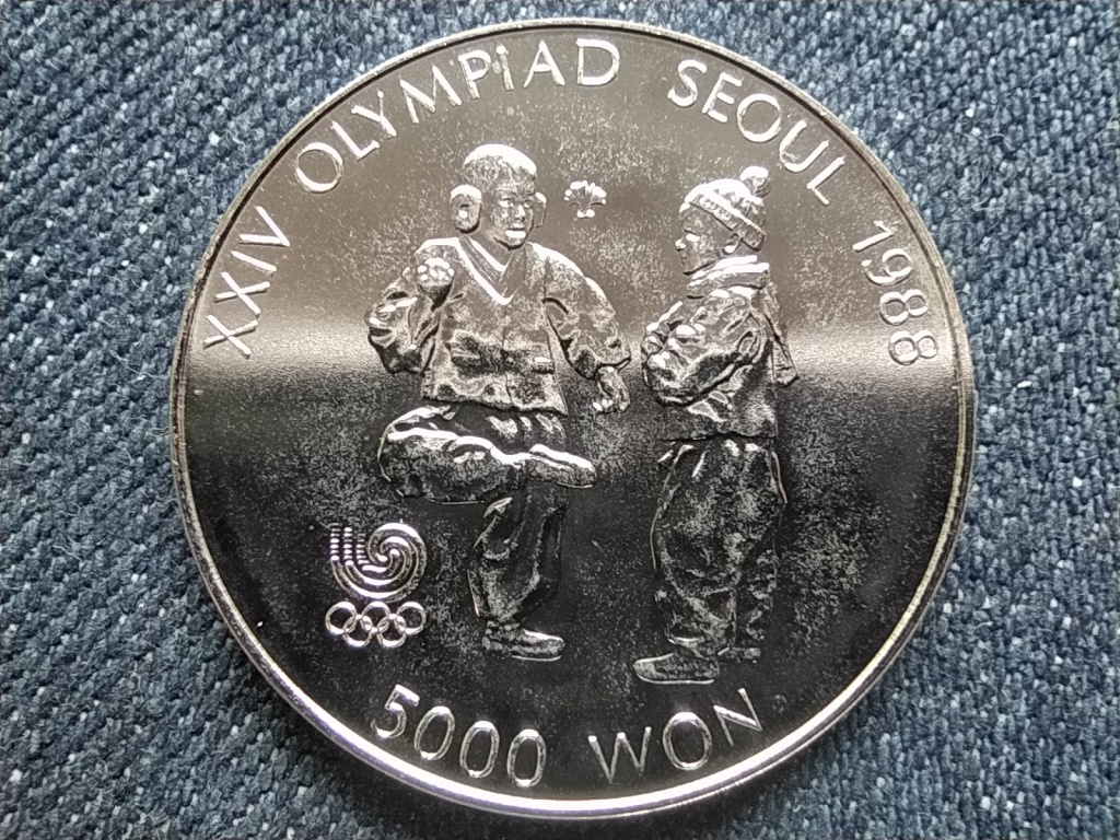 Dél-Korea Olimpiai Játékok Szöulban 1988 Jegi Chagi .925 ezüst 5000 won 1987