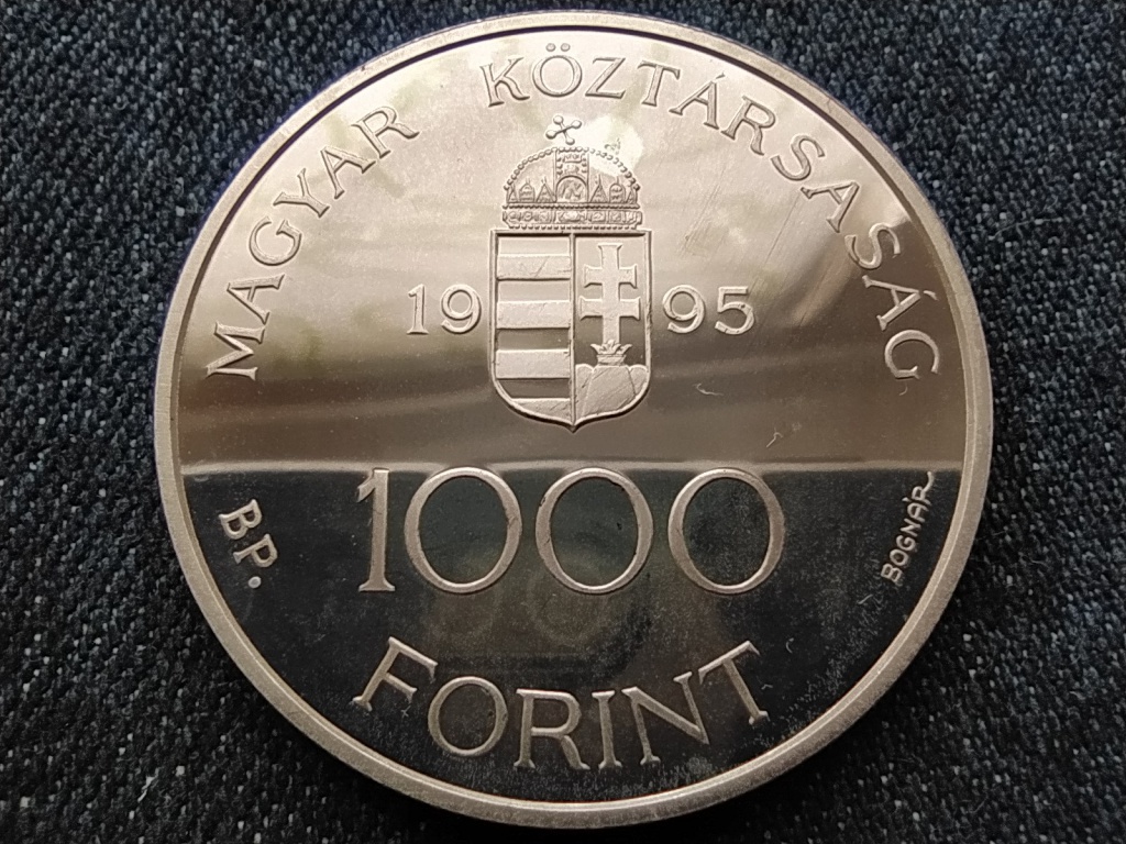 E.C.U. - Integráció az Európai Unióba Parlament ezüst 1000 Forint 1995 BP PP