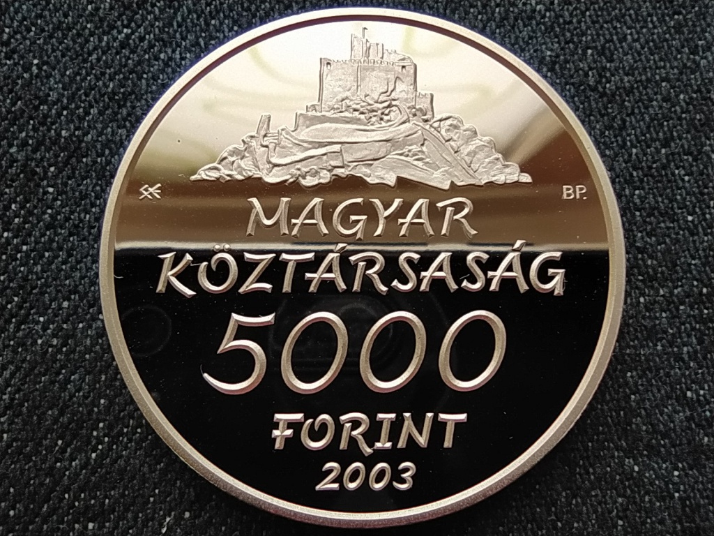 Hollókő .925 ezüst 5000 Forint 2003 BP PP