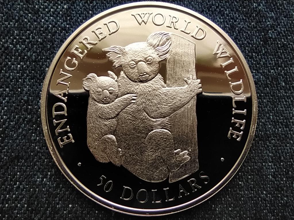 Cook-szigetek Koala .925 ezüst 50 Dollár 1990 PM PP