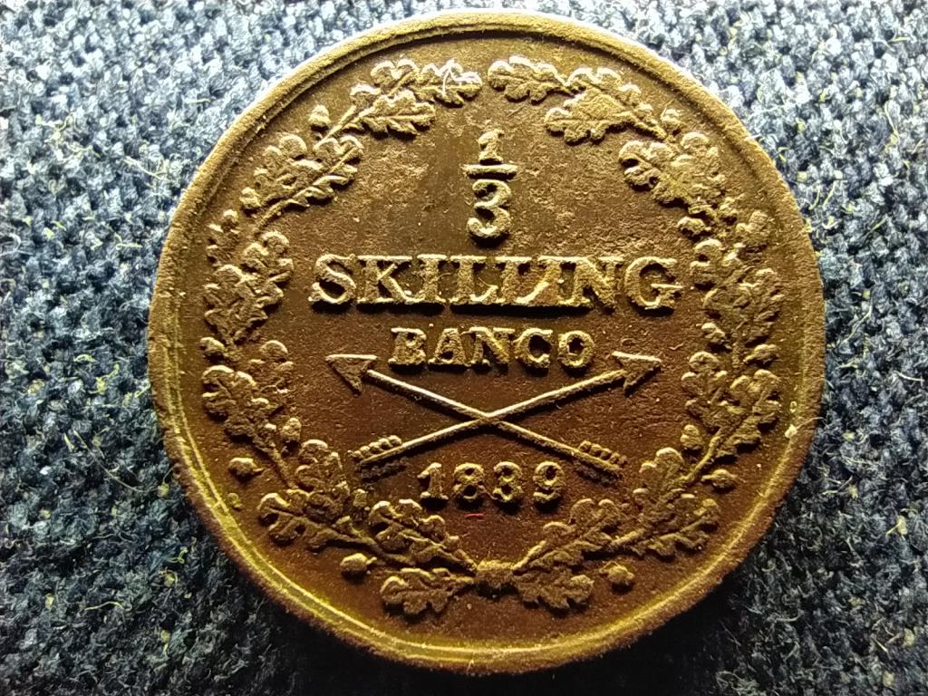 Svédország XIV. Károly János (1818-1844) 1/3 skilling banco 1839