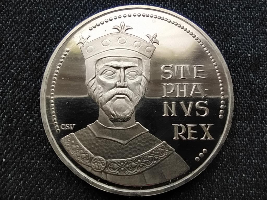 1000 éve született Szent István .640 ezüst 100 Forint 1972 BP PP