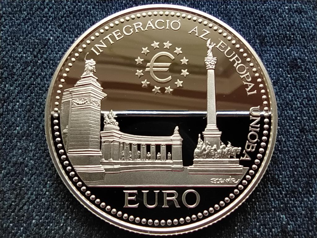 E.C.U. - Integráció az Európai Unióba Hősök tere ezüst 2000 Forint 1998 BP PP