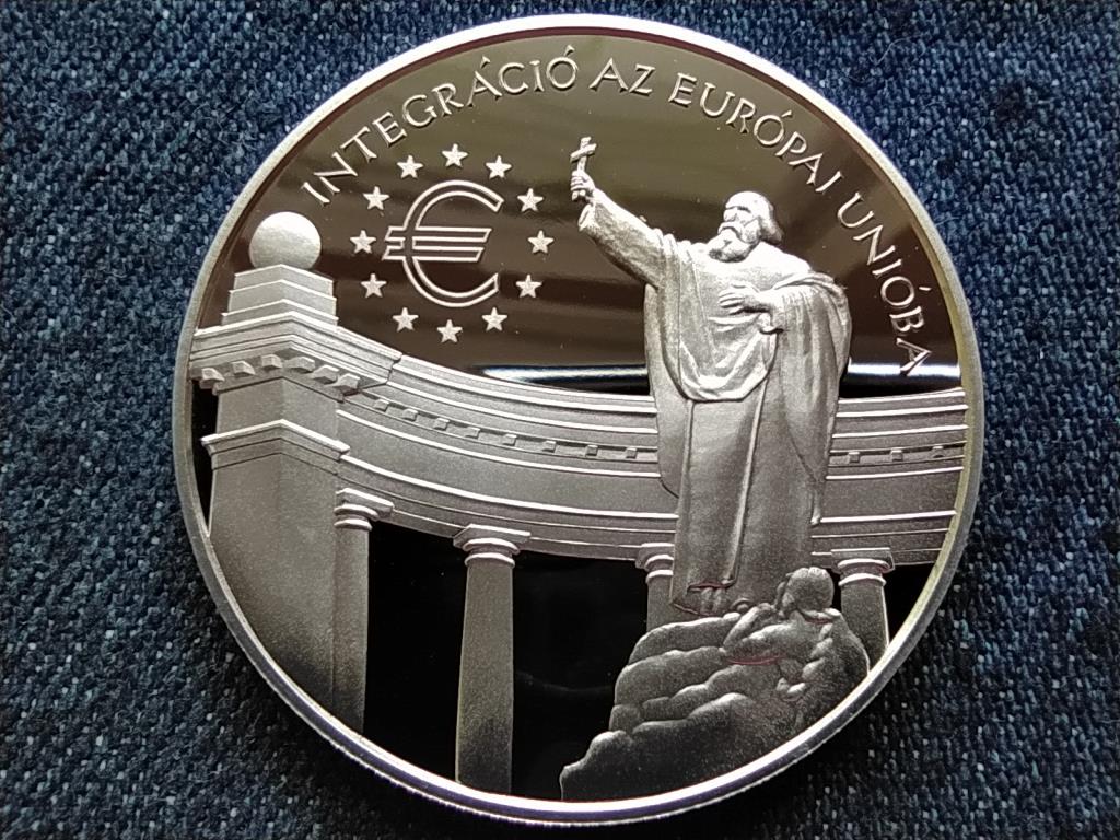 E.C.U. - Integráció az Európai Unióba Szent Gellért ezüst 3000 Forint 1999 BP PP