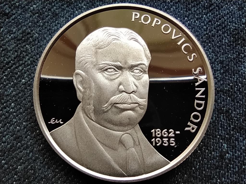 Popovics Sándor születésének 150. évfordulója .925 ezüst 3000 Forint 2012 BP PP