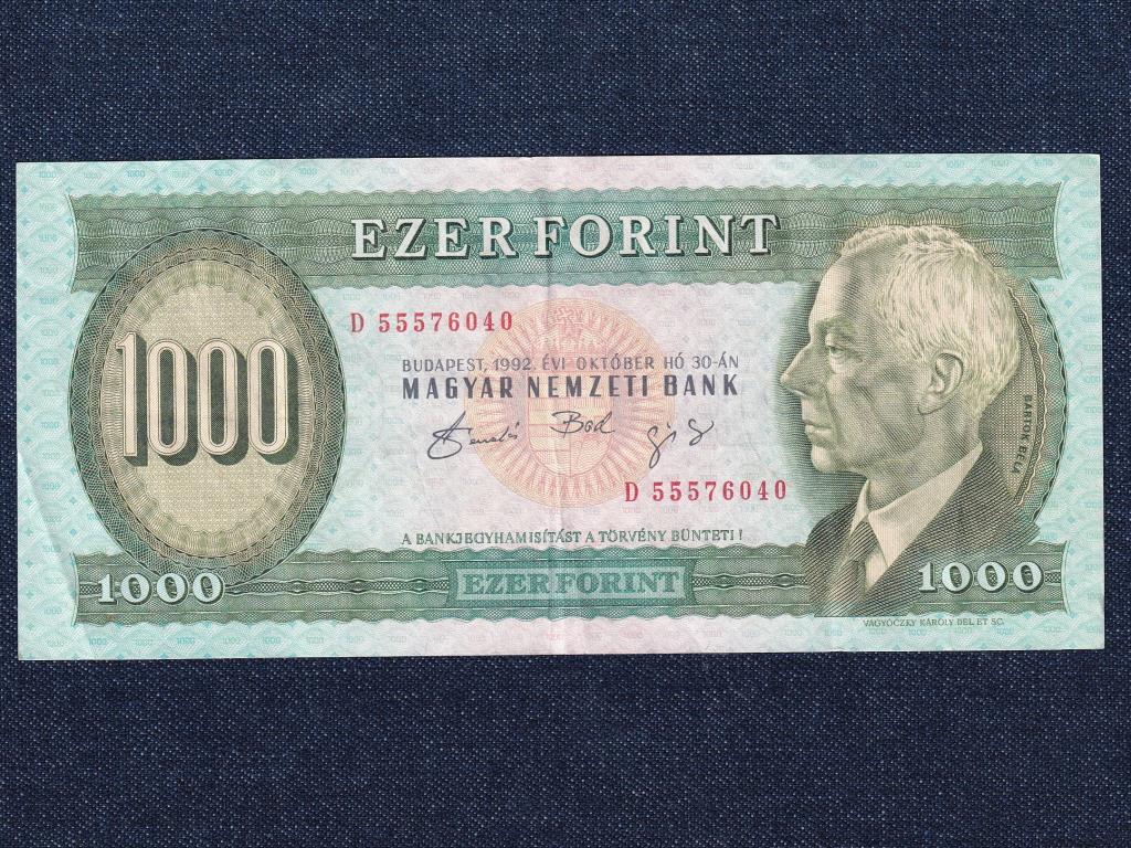 Harmadik Magyar Köztársaság (1989-napjainkig) 1000 Forint bankjegy 1992