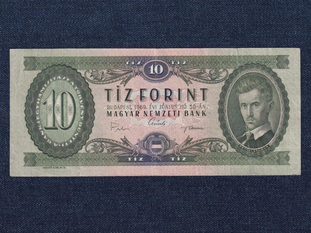 Népköztársaság (1949-1989) 10 Forint bankjegy 1969 A777 Jackpot Sorozatszám!